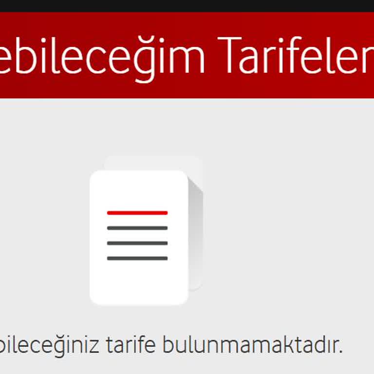 Tarife Değişikliği Engeli