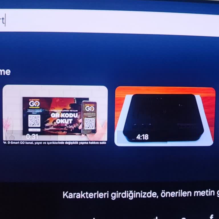 Samsung TV'de D Smart GO Eksikliği