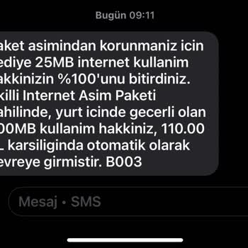 Akıllı Aşım Paketindeki Hatalı Ücretlendirme Sorunu