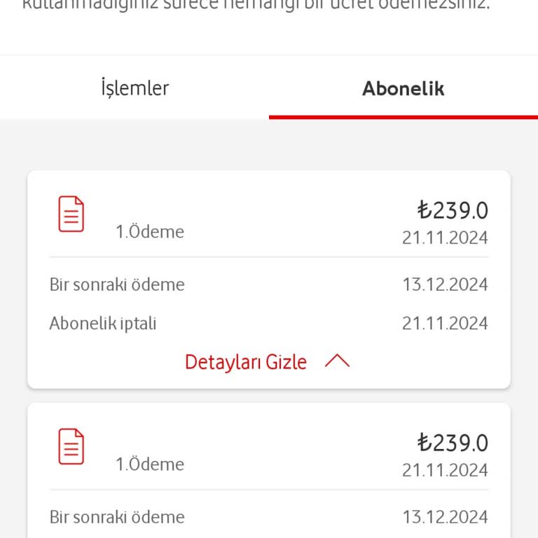 Vodafone Uygulamasında İstenmeyen Üyelik Sorunu