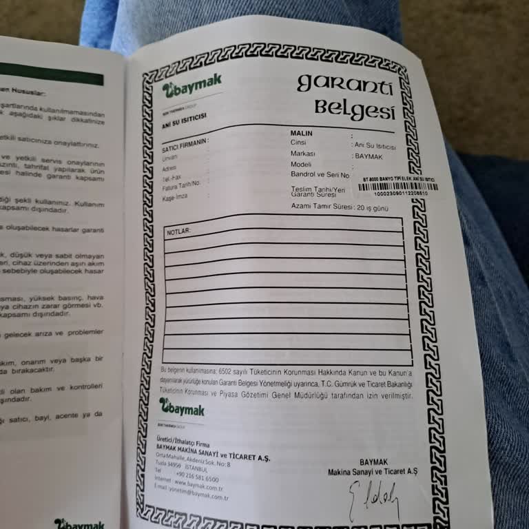 Baymak Şofbenden Gelen Yanık Kokusu Ve Garanti Talebi