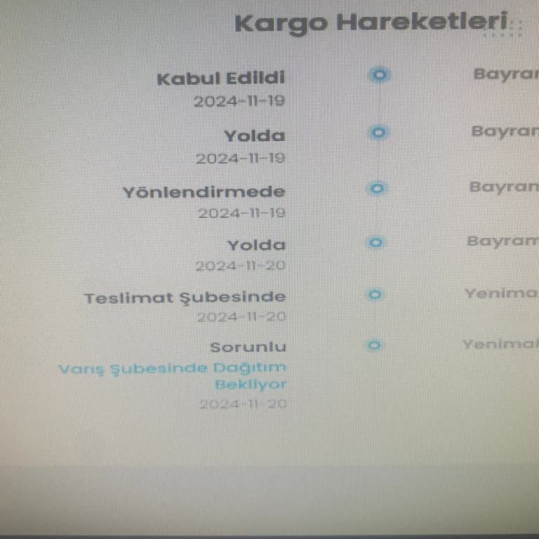 Kargoist İle Yaşanan Teslimat Sorunu