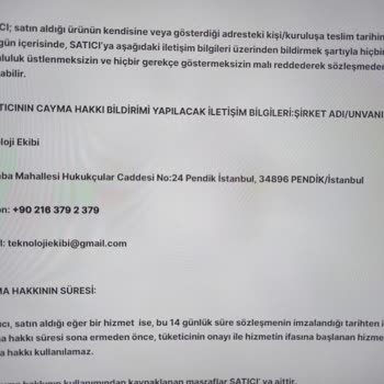 Teknolojiekibi.com Firmasının İade Politikası Çok Kötü