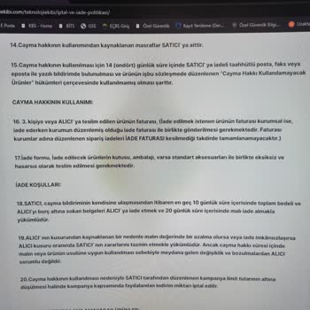 Teknolojiekibi.com Firmasının İade Politikası Çok Kötü