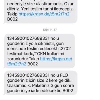Teslim Edilmeyen Kargo Ve Yanıltıcı Mesajlar