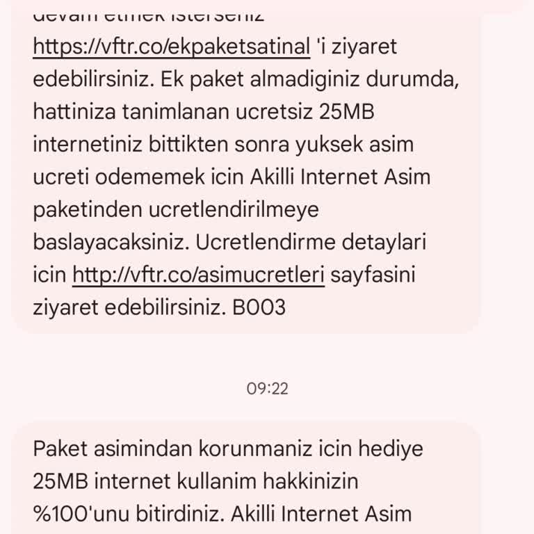 Onaysız Ek İnternet Paketi Mağduriyeti