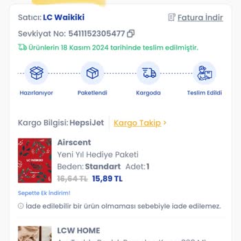 LCW Online Alışverişte Eksik Ürün Sorunu
