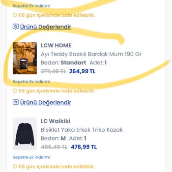 LCW Online Alışverişte Eksik Ürün Sorunu