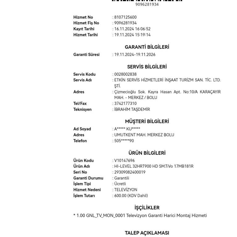 Vestel Yetkili Servis Kurulum Ücreti Şoku