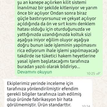 Kanepe Üretim Hatası Ve Çözülmeyen Sorun