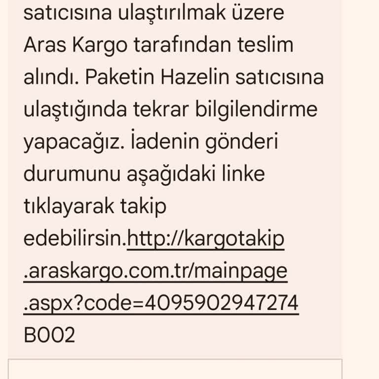 Aras Kargo'nun Geciken İade Teslimatı Sorunu