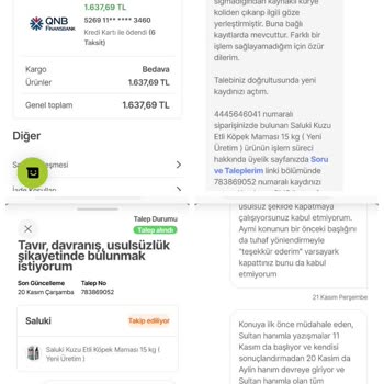 Teslimat Sorunu Ve Müşteri Hizmetleri İlgisizliği