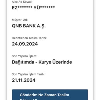 Kredi Kartı Teslimatında Büyük Sorun