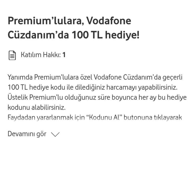 Vodafone Pay Kodu Sorunu Ve Acil Çözüm Talebi