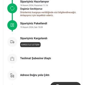 Kargoya Verilmeyen Sipariş Ve Ulaşılamayan Müşteri Hizmetleri
