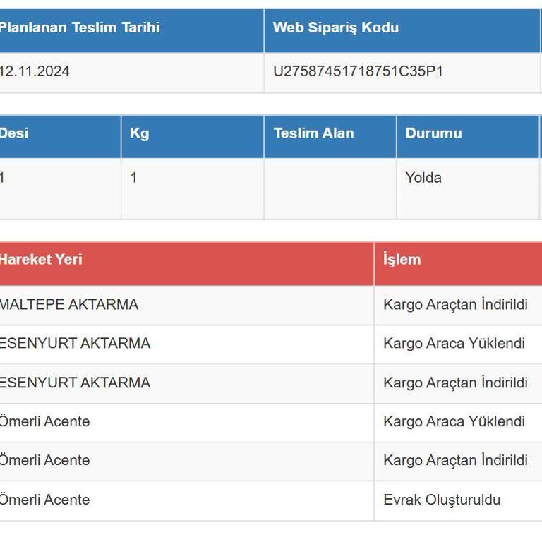 Sürat Kargo İle 10 Gündür Hareketsiz Bekleyen Sipariş