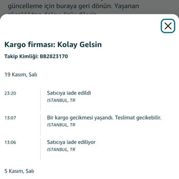 Teslimat Gecikmesi Ve İade Sorunu