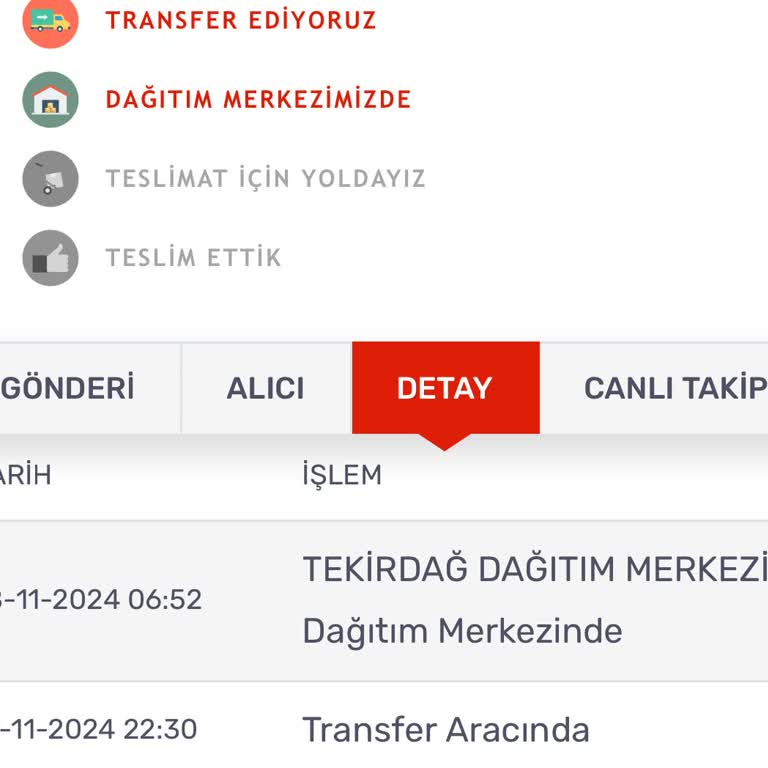 Kargom Dağıtım Merkezinde Bekliyor!