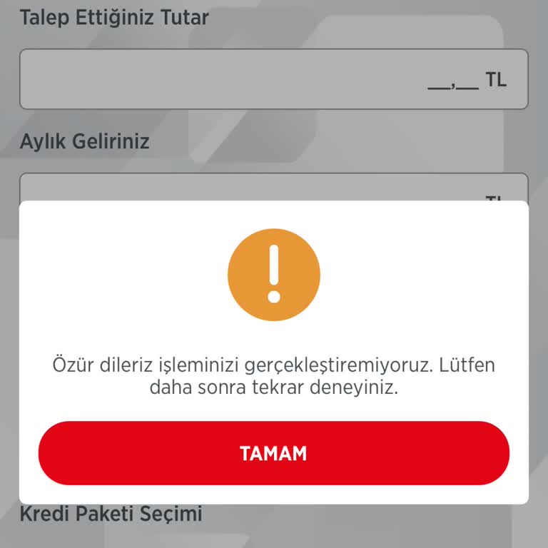 Ziraat Bankası Dijital Kredi Programında Giriş Sorunu