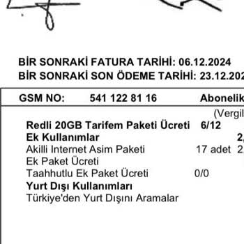 Vodafone Faturasında Hatalı İşlem Ve Yetersiz Müşteri Hizmetleri