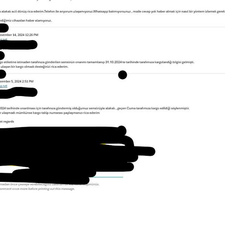 Termotronik Yazılım Firması İle İletişim Ve Tamir Sürecinde Yaşanan Sorunlar