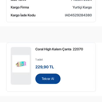 İade Edilmeyen Kalem Kutusu Ve Para
