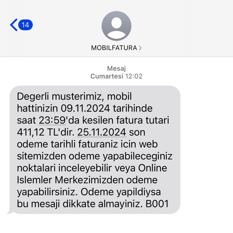 Beklenmedik Yüksek Fatura Şoku