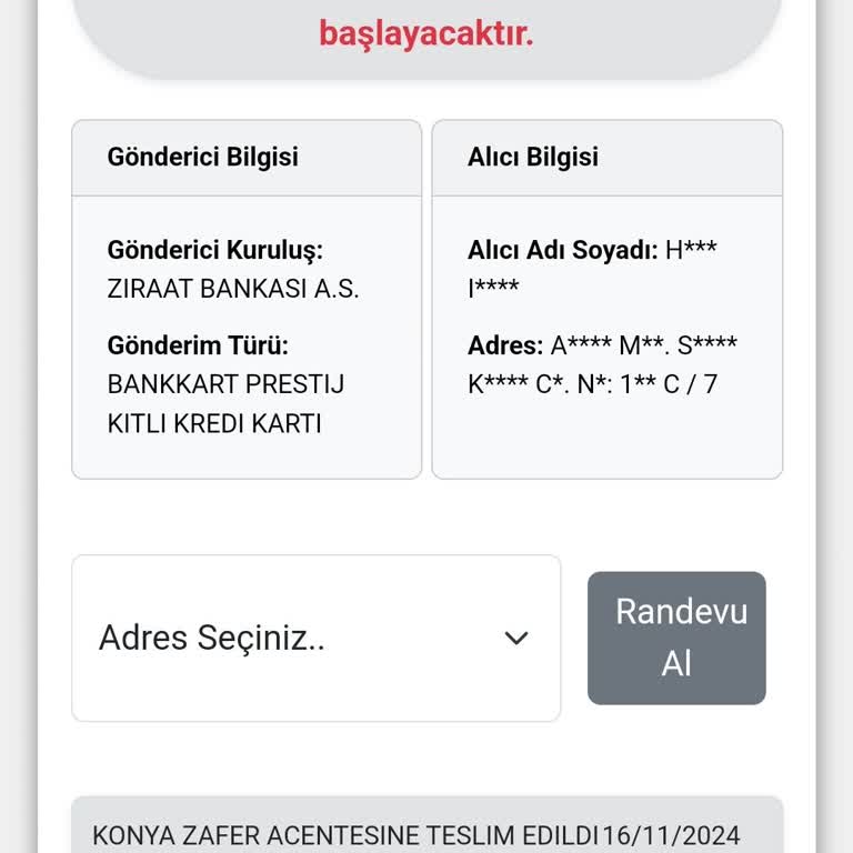 Kredi Kartım Nerede? Acil Teslimat Bekliyorum!