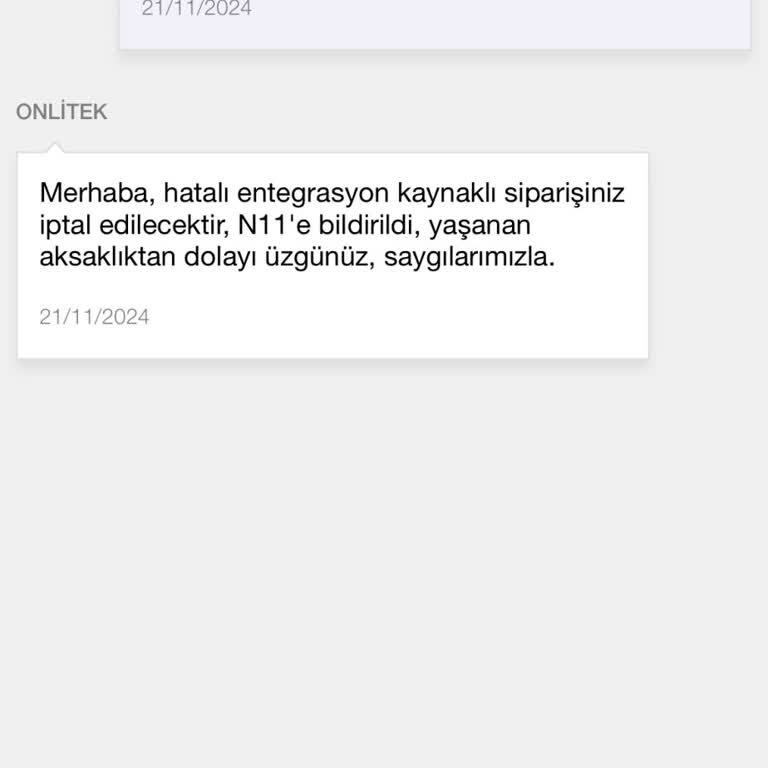 Kargolanmayan Saat Siparişi Ve Satıcı Hatası