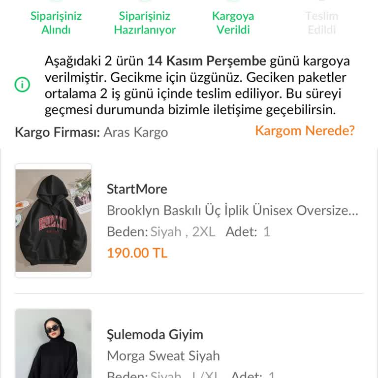 Sipariş Gecikmesi Ve İletişim Sorunları