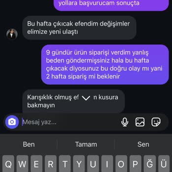 Yanlış Beden Gönderimi Ve İletişim Sorunları