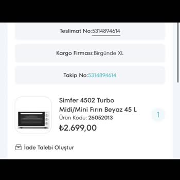 Simfer Mini Fırın: Çözülmeyen Fan Sorunu Ve Servis İlgisizliği