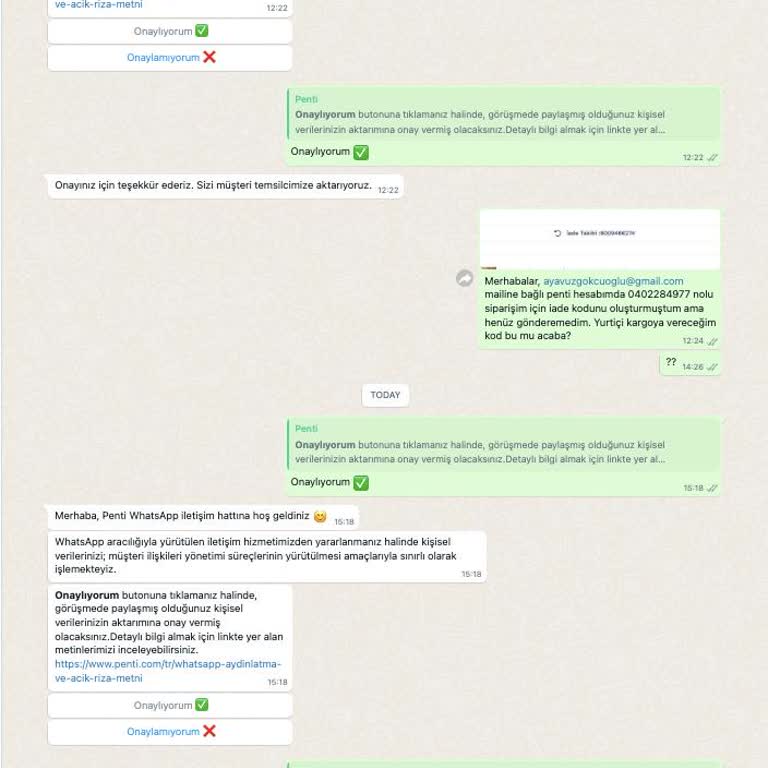 Penti'nin İade Sürecindeki Yetersizlik Ve Müşteri Memnuniyetsizliği