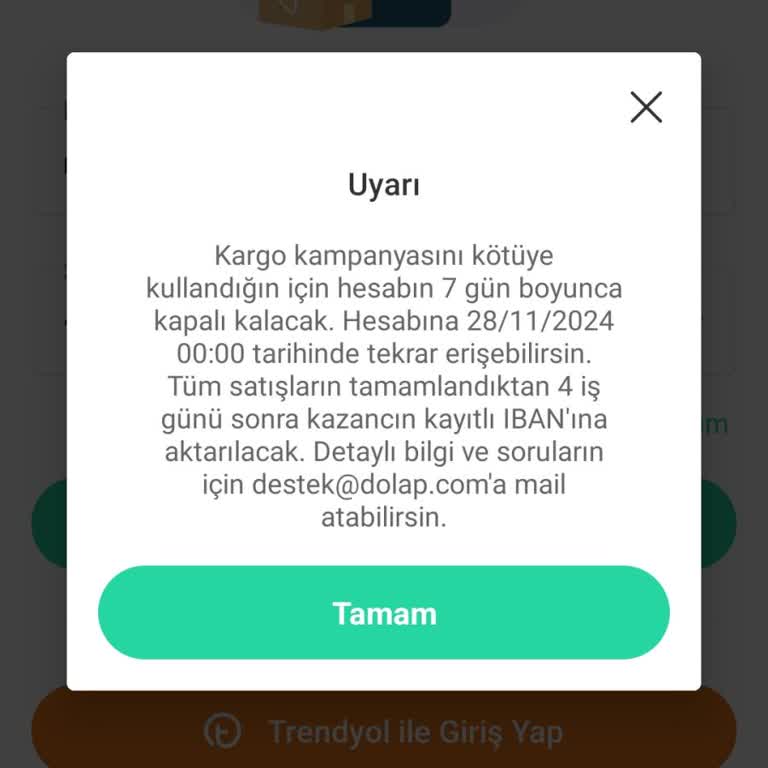 Dolap Uygulamasında Haksız Hesap Blokesi