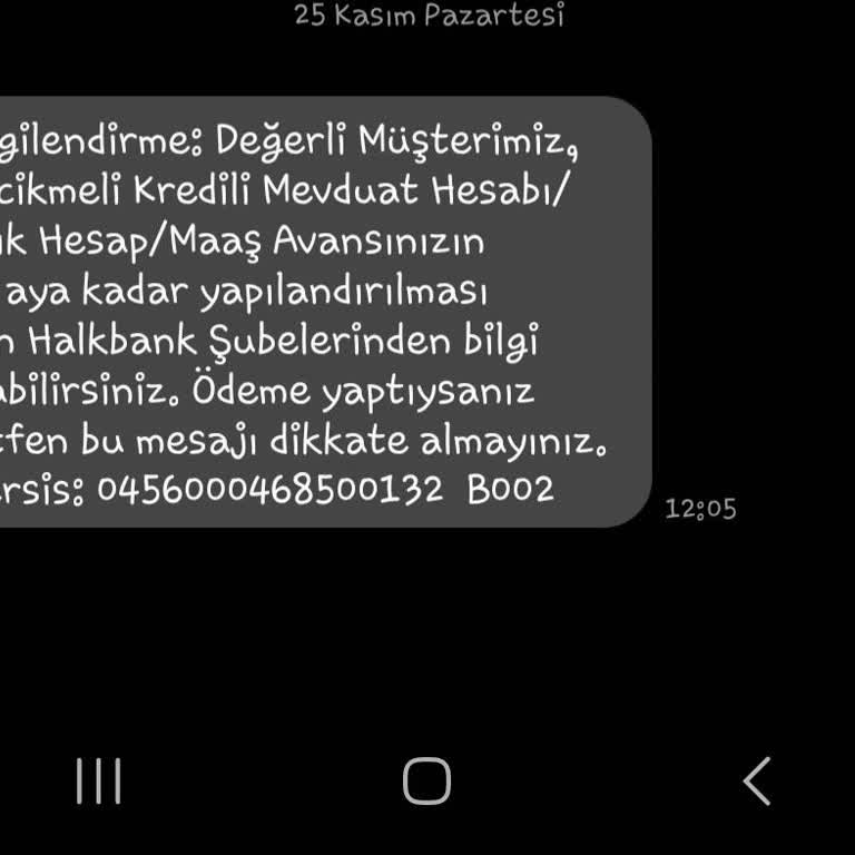 Halkbank'ın ödeme ile ilgili ısrarcı davranması