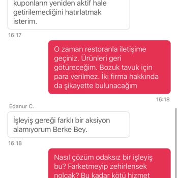 KFC Ve Yemeksepeti'nin Çözüm Üretmeyen Hizmeti