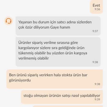 Trendyol'da Stok Sorunu Ve İletişim Eksikliği