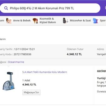 Kargoda Kaybolan Kumanda Kolu Ve Artan Fiyat