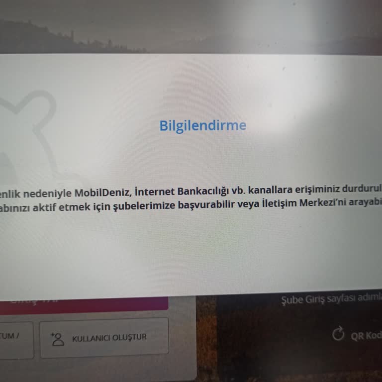Denizbank İnternet Bankacılığı Blokesi Mağduriyeti