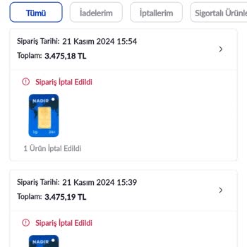 Sürekli İptal Edilen Altın Siparişleri Ve Cevapsız Müşteri Hizmetleri