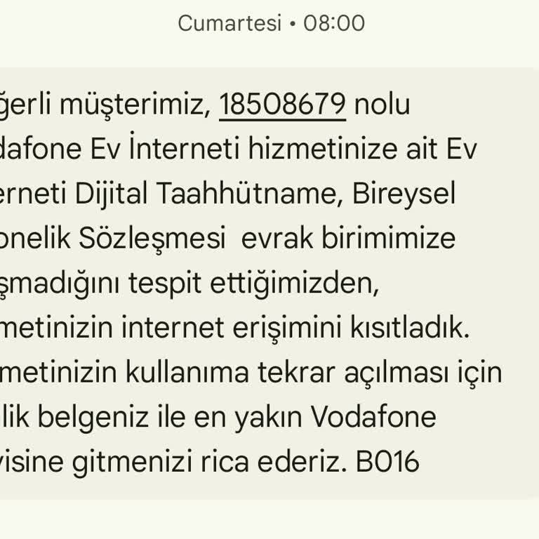 Vodafone'da Evrak Eksikliği Ve Çözüm Sürecinde Sorunlar