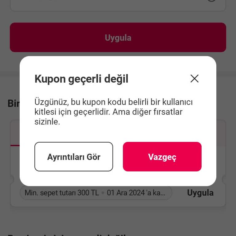 Yemeksepeti Kuponu Hüsranı: Kullanılamayan İndirim