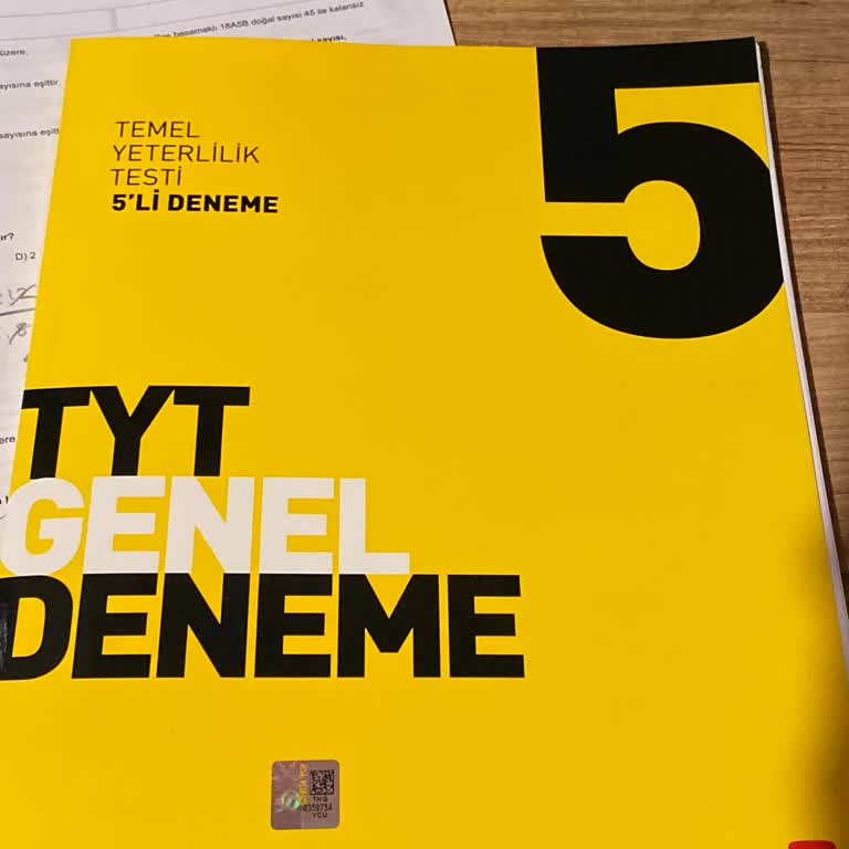 Video Çözüm Eksikliği: Hız Yayınları TYT Denemesi