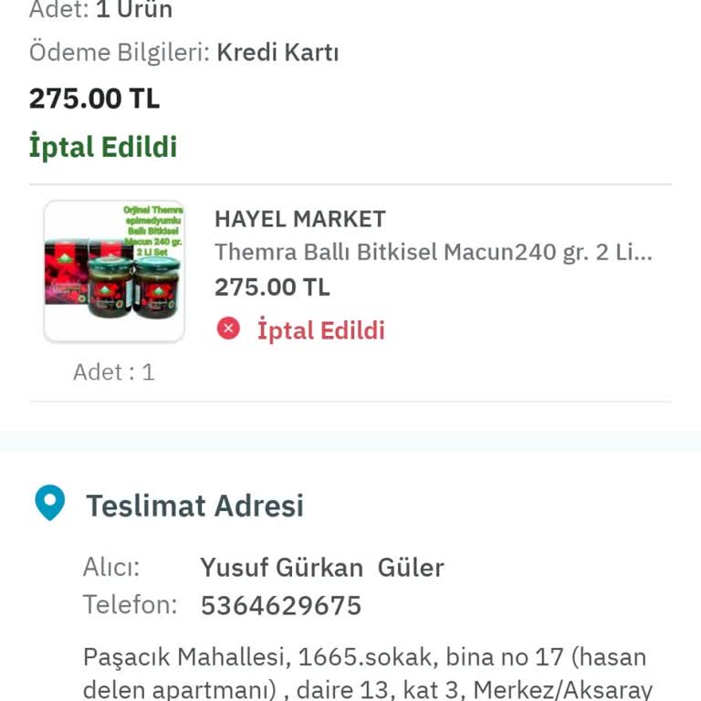 Sipariş İptali Ve Para İadesi Sorunu