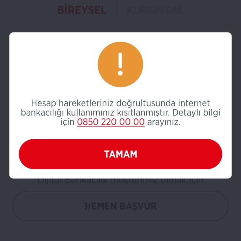 İnternet Bankacılığına Erişim Sorunu