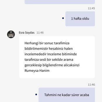 Hesap İncelemesi Sonrası Paramı Alamıyorum
