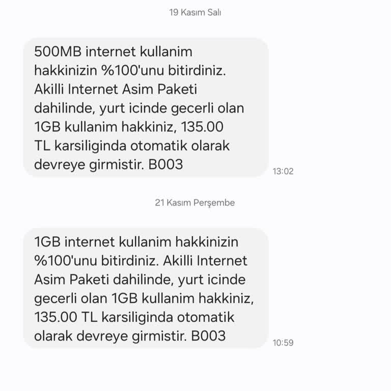 Vodafone'un Yetkisiz İnternet Paketi Eklemeleri Ve Ekstra Ücretlendirme