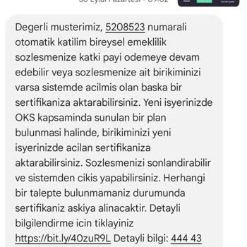 Haberim Olmadan Başlatılan Bireysel Emeklilik Sözleşmesi Sorunu