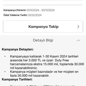 Duty Free Kampanyasında Eksik Mil Aktarımı