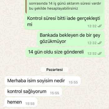Para İadesi Sürecinde Gecikme Ve İletişim Sorunu